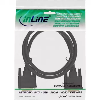 InLine DVI-D laidas, Premium, 24+1 M/M, Dual Link, auksuotas, 2 m