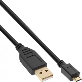 InLine Micro USB 2.0 laidas USB A kištukas / Micro-B kištukas, juodas, 3 m
