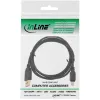 InLine USB 2.0 Mini laidas, A tipo / mini-B (5 kontaktų), juodas/auksinis, 1 m