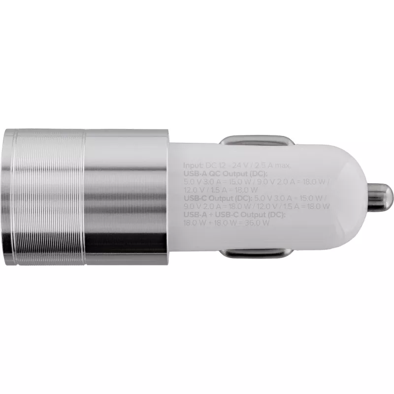 InLine USB automobilinis įkroviklis Quick Charge 3.0, baltas