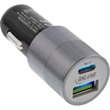 InLine USB automobilinis įkroviklis Quick Charge 3.0, juodas