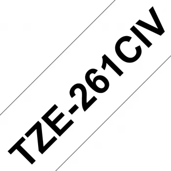 Brother TZE261CIV etikečių juosta juoda ant baltos 3,6 cm x 8 m (20 vnt.)