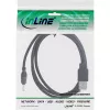 InLine adapterinis laidas, USB A (vyriškas) į DC 5,5x2,10 mm kištuką, juodas, 1 m