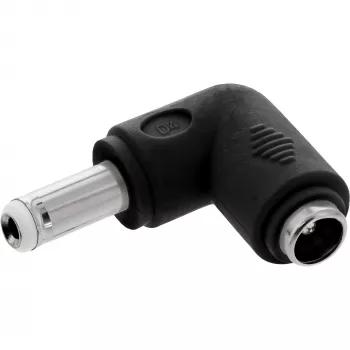 DC adapteris InLine 5,5×2,5 mm kampuotas kištukas–lizdas, 5 V įėjimas, vidaus naudojimui, juodas
