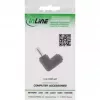 InLine DC adapteris 5.5x2.1 mm kampinis kištukas/kištukinė jungtis juodas