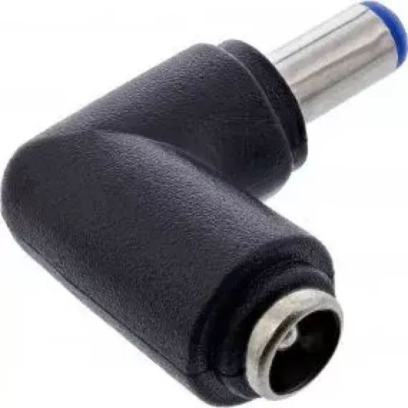 InLine DC adapteris 5.5x2.1 mm kampinis kištukas/kištukinė jungtis juodas