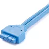 StarTech.com 2 prievadų USB 3.0 A lizdo plokštės adapteris, IDC, USB 3.2 Gen 1 (3.1 Gen 1), mėlynas, nerūdijantis plienas, 0,5 m, CE, REACH, 500 mm