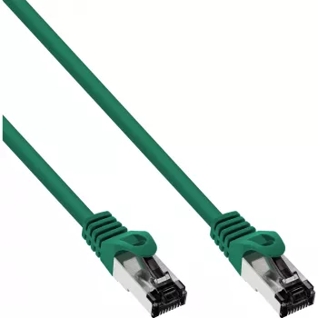 InLine Patch laidas, S/FTP (PiMf), Cat.8.1, 2000MHz, halogen-free, žalias, 0,5m