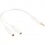 InLine Stereo Y laidas 3,5 mm stereo M į du 3,5 mm stereo F baltas/auksinis, 0,1 m