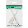 InLine Stereo Y laidas 3,5 mm stereo M į du 3,5 mm stereo F baltas/auksinis, 0,1 m