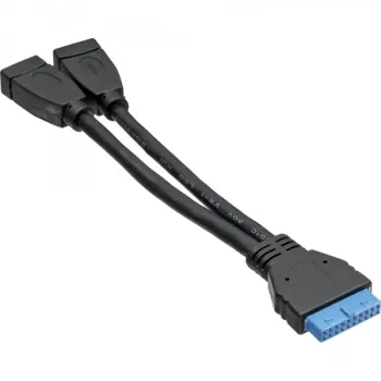 InLine USB 3.0 adapterio laidas vidiniam 2x USB Type A moteriškas / pagrindinės plokštės lizdas