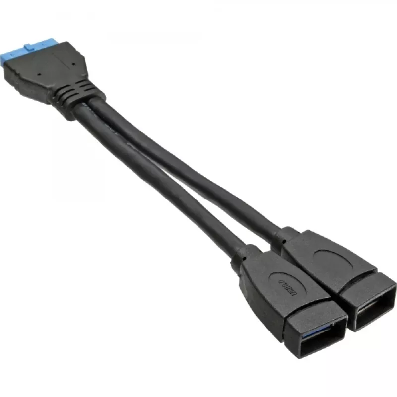 InLine USB 3.0 adapterio laidas vidiniam 2x USB Type A moteriškas / pagrindinės plokštės lizdas
