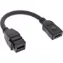InLine HDMI Keystone adapterio laidas 4K/60Hz, HDMI A lizdas/lizdas, juodas, 0,2 m
