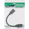 InLine HDMI Keystone adapterio laidas 4K/60Hz, HDMI A lizdas/lizdas, juodas, 0,2 m