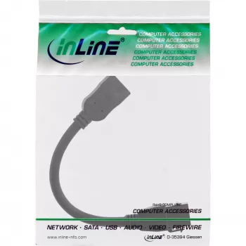 InLine HDMI Keystone adapterio laidas 4K/60Hz, HDMI A lizdas/lizdas, juodas, 0,2 m