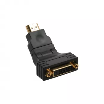 InLine HDMI į DVI adapteris HDMI kištukas / 24+1 lizdas 180° kampu auksuoti kontaktai