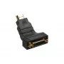 InLine HDMI į DVI adapteris HDMI kištukas / 24+1 lizdas 180° kampu auksuoti kontaktai