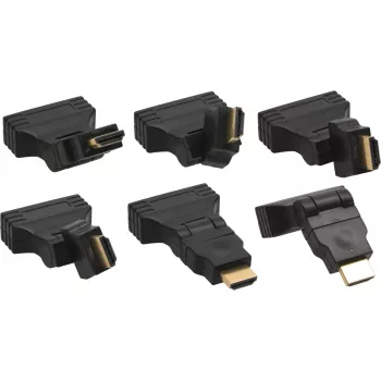 InLine HDMI į DVI adapteris HDMI kištukas / 24+1 lizdas 180° kampu auksuoti kontaktai