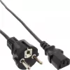 InLine maitinimo laidas, CEE 7/7 tiesus / 3 kontaktų IEC C13 kištukas, juodas, 1,8 m