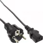 InLine maitinimo laidas, CEE 7/7 tiesus / 3 kontaktų IEC C13 kištukas, juodas, 1,8 m