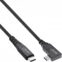 InLine USB4 laidas USB-C, vienas kampuotas, PD 240W, 8K60Hz, TPE, juodas, 1 m