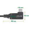 InLine USB4 laidas USB-C, vienas kampuotas, PD 240W, 8K60Hz, TPE, juodas, 1 m
