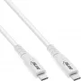InLine USB4 laidas, USB-C kištukas/kištukas, PD 240W, 8K60Hz, TPE, baltas, 0,5 m
