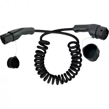 InLine EV spiralinis automobilio įkrovimo kabelis 11kW Type2, 3 fazės, 5m