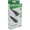 InLine USB4 laidas, USB-C, vienas kampuotas, PD 240W, 8K60Hz, TPE, juodas, 1,5m