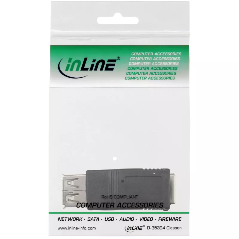 USB 2.0 adapteris InLine 33300 Type A motina / Type A motina