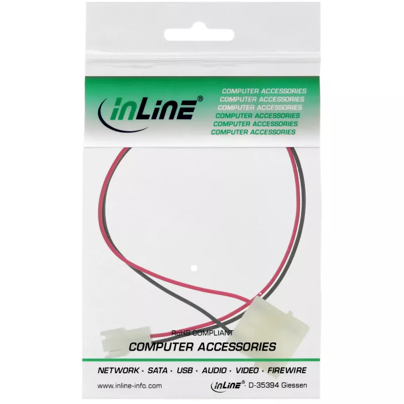 InLine įtampos adapterio laidas ventiliatoriui 12V / 7V 0,3 m