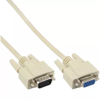InLine VGA laidas 15 HD vyriškas / moteriškas smėlio spalvos 5 m