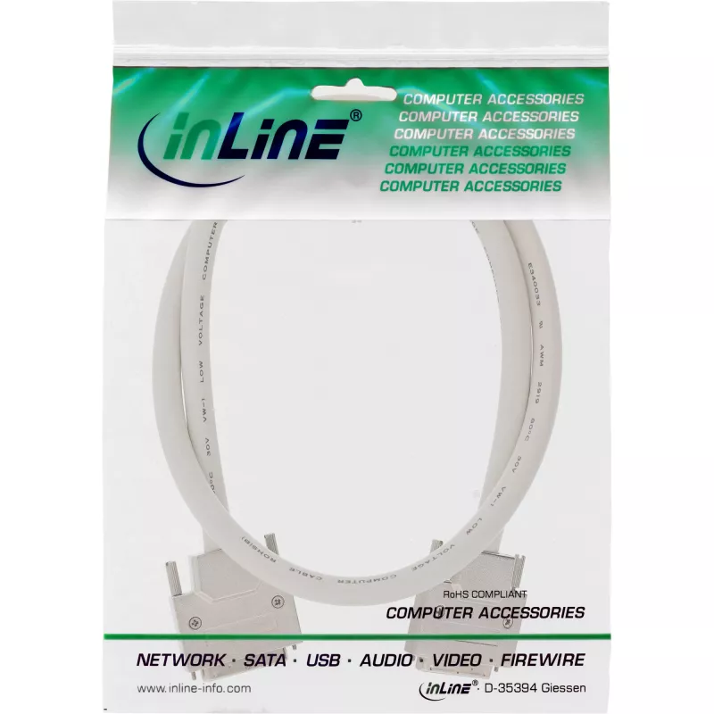InLine SCSI U320 kabelis, 68 kontaktų micro Centronics (VHD) kištukas / kištukas, 0,9 m