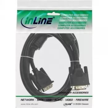 DVI-I laidas InLine, 18+5 M/M, Single Link, 2 ferito žiedai, 2 m