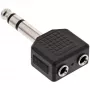 InLine garso adapteris 6,3 mm stereo kištukas / 2x 3,5 mm stereo lizdai