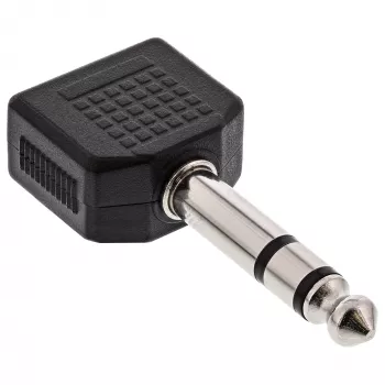 InLine garso adapteris 6,3 mm stereo kištukas / 2x 3,5 mm stereo lizdai