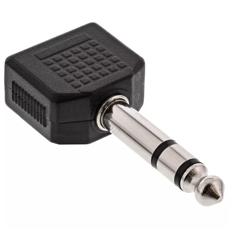 InLine garso adapteris 6,3 mm stereo kištukas / 2x 3,5 mm stereo lizdai