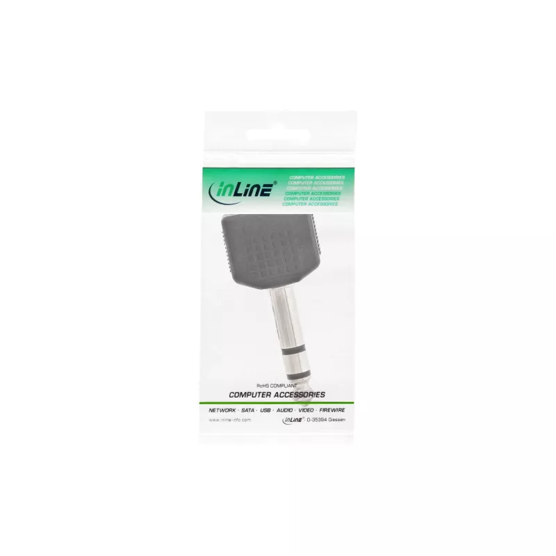 InLine garso adapteris 6,3 mm stereo kištukas / 2x 3,5 mm stereo lizdai