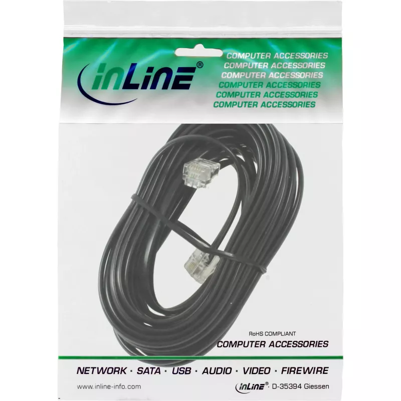 InLine modulinis kabelis RJ11 kištukas / kištukas 6P4C 15 m