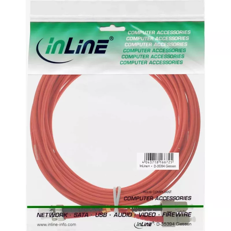 InLine šviesolaidinis dvipusis kabelis SC/ST 50/125µm OM2 15m