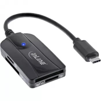 InLine kortelių skaitytuvas USB 3.1 USB-C, SD/SDHC/SDXC, microSD, UHS-II
