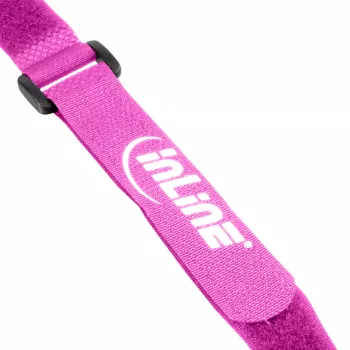 InLine® Lipnūs kabelių raiščiai 20 x 200 mm, 10 vnt., rožiniai