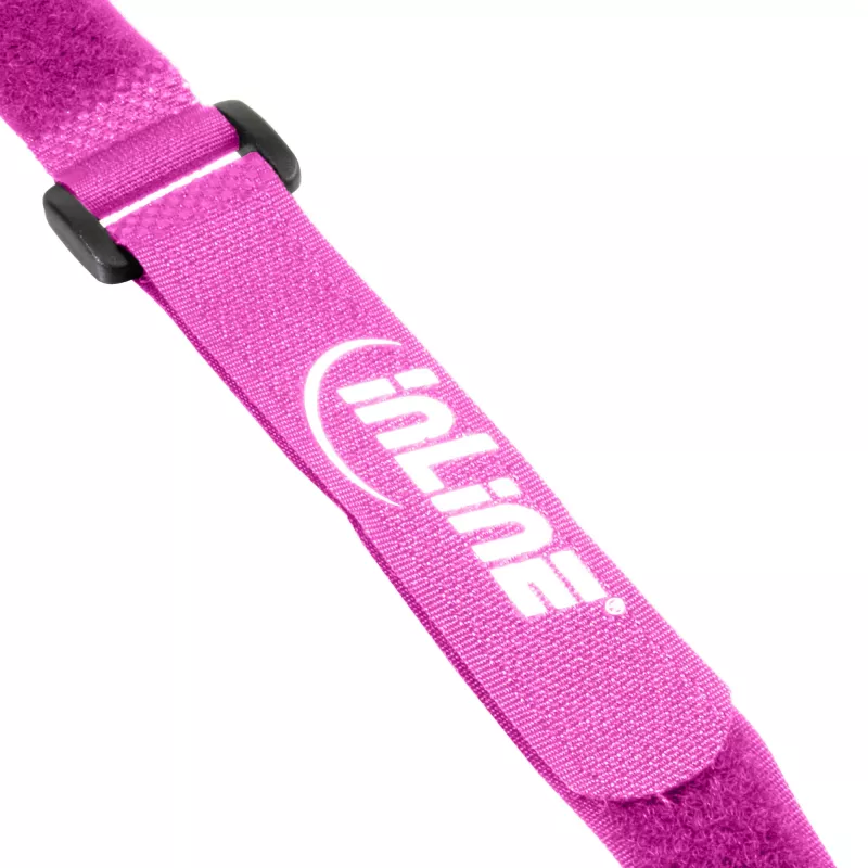 InLine® Lipnūs kabelių raiščiai 20 x 200 mm, 10 vnt., rožiniai