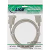 InLine null modem laidas DB9 moteriškas / moteriškas, užspaustas, pilkas, 3 m