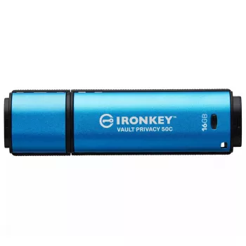 Kingston IronKey 16GB USB-C Vault Privacy 50C AES-256 šifruotas, FIPS 197