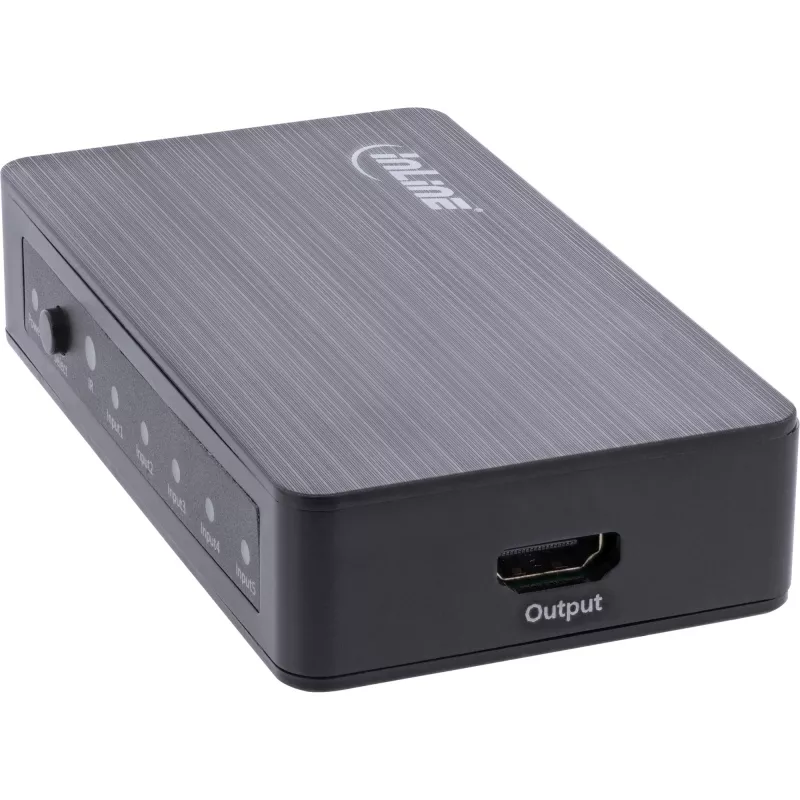 InLine HDMI jungiklis 5 prievadų 4K2K@60Hz HDCP 2.2 Juodas