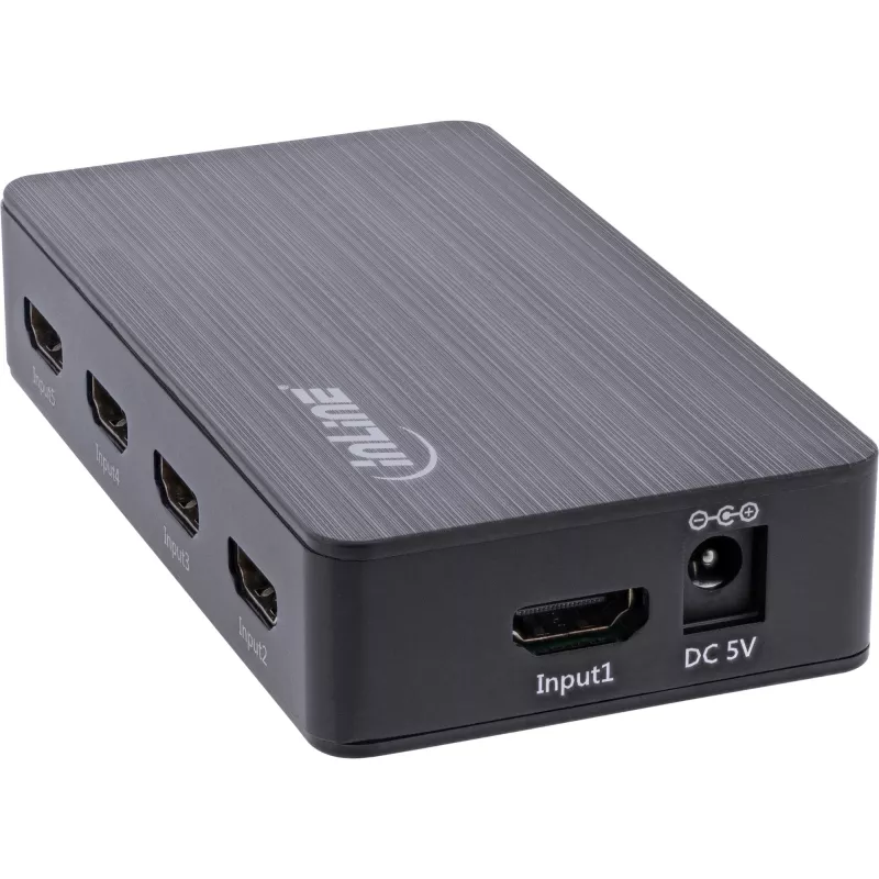 InLine HDMI jungiklis 5 prievadų 4K2K@60Hz HDCP 2.2 Juodas