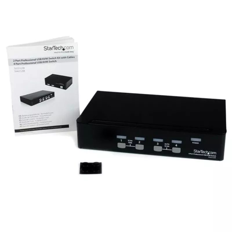 StarTech.com 4 prievadų profesionalus VGA USB KVM jungiklis su USB šakotuvu
