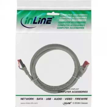 InLine Patch Laidas S/FTP PiMF Cat.6 250MHz PVC CCA pilkas 1m