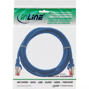 InLine Patch Laidas S/FTP PiMF Cat.6 250MHz PVC CCA mėlynas 3m